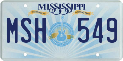 MS license plate MSH549