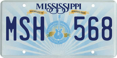 MS license plate MSH568