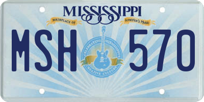 MS license plate MSH570