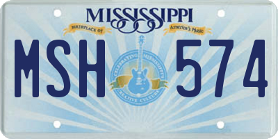 MS license plate MSH574