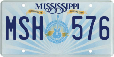MS license plate MSH576