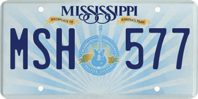 MS license plate MSH577