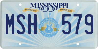 MS license plate MSH579
