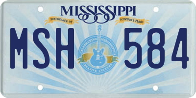 MS license plate MSH584