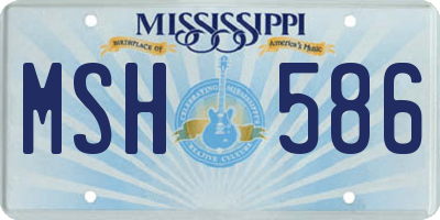 MS license plate MSH586