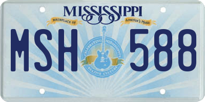 MS license plate MSH588