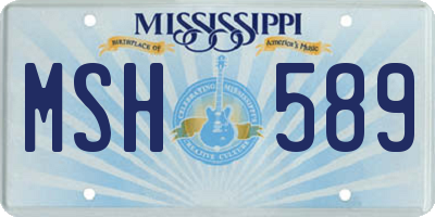 MS license plate MSH589