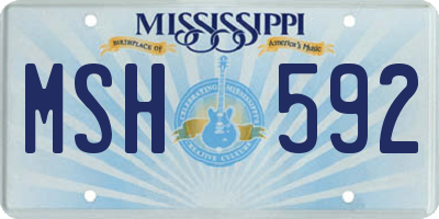 MS license plate MSH592