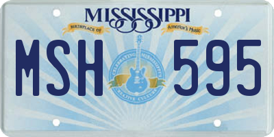 MS license plate MSH595