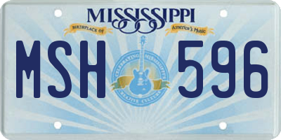 MS license plate MSH596