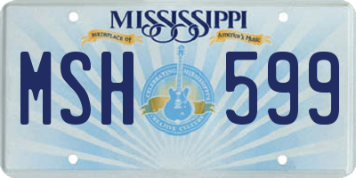 MS license plate MSH599