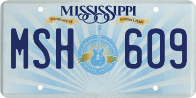 MS license plate MSH609