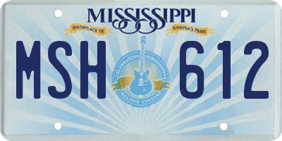 MS license plate MSH612