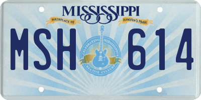 MS license plate MSH614