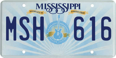 MS license plate MSH616
