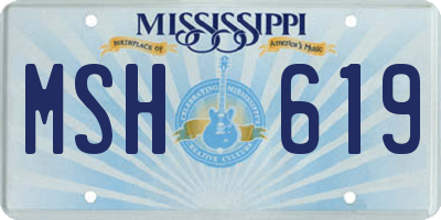 MS license plate MSH619