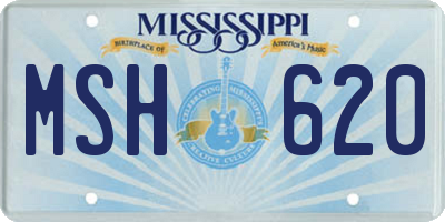 MS license plate MSH620