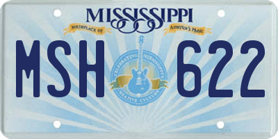 MS license plate MSH622