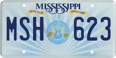 MS license plate MSH623