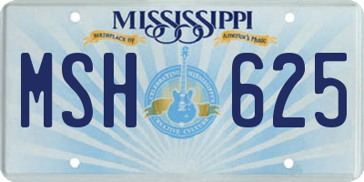 MS license plate MSH625