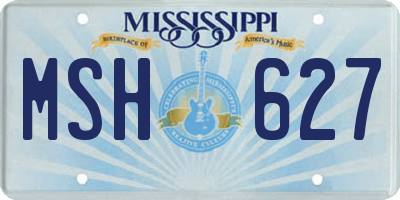 MS license plate MSH627
