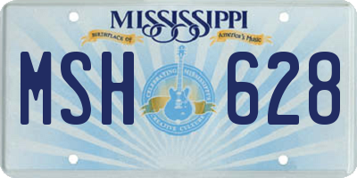 MS license plate MSH628