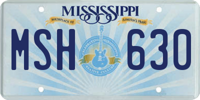 MS license plate MSH630