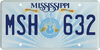 MS license plate MSH632