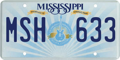 MS license plate MSH633