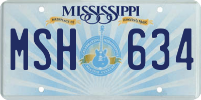 MS license plate MSH634