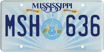 MS license plate MSH636