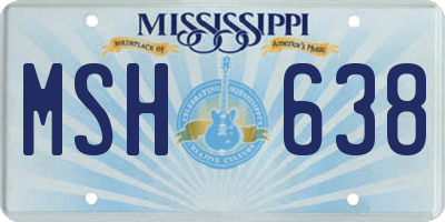MS license plate MSH638
