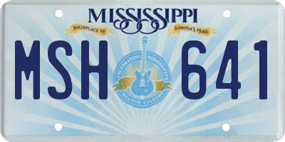 MS license plate MSH641