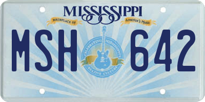 MS license plate MSH642