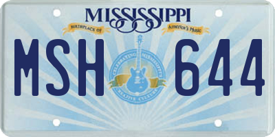 MS license plate MSH644