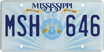 MS license plate MSH646