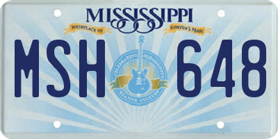 MS license plate MSH648