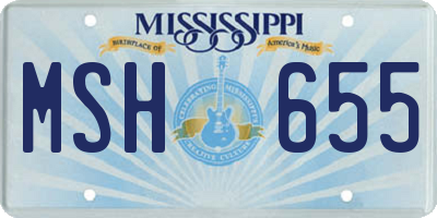 MS license plate MSH655