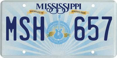 MS license plate MSH657