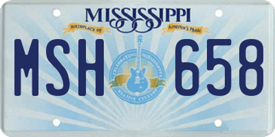 MS license plate MSH658