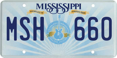 MS license plate MSH660