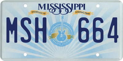 MS license plate MSH664