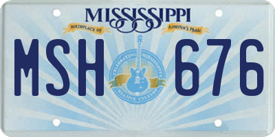 MS license plate MSH676
