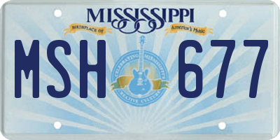 MS license plate MSH677