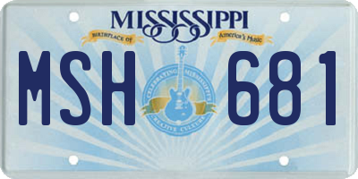MS license plate MSH681