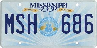 MS license plate MSH686