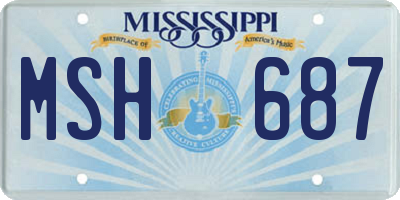 MS license plate MSH687