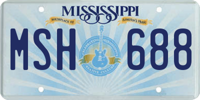 MS license plate MSH688