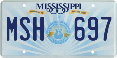 MS license plate MSH697