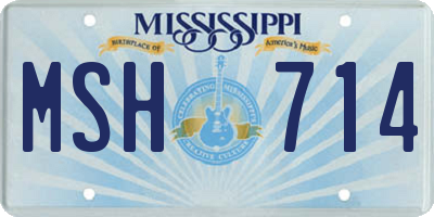 MS license plate MSH714